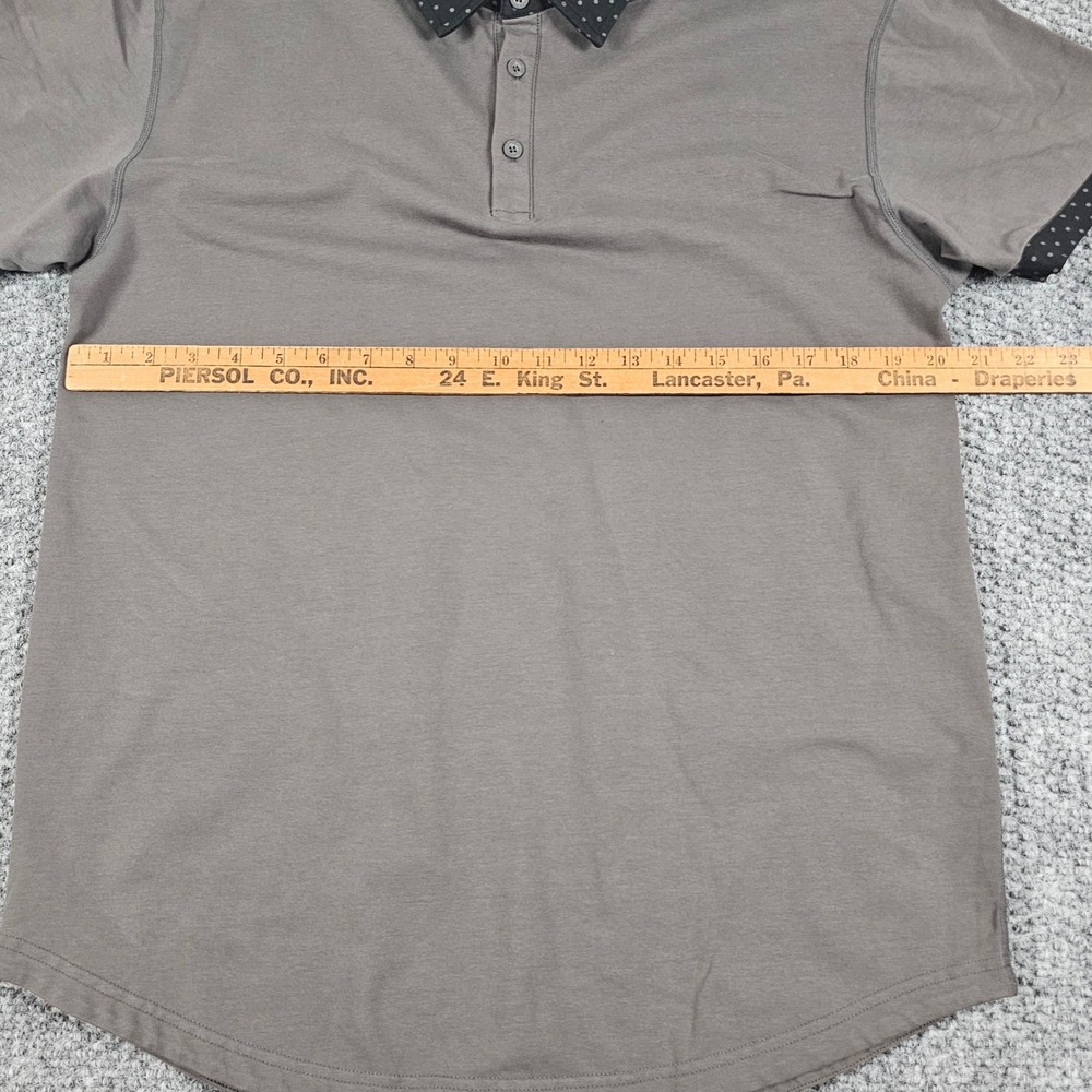 BYLT Basics Gray Polka Dot Polo Shirt - Picture 4 of 7